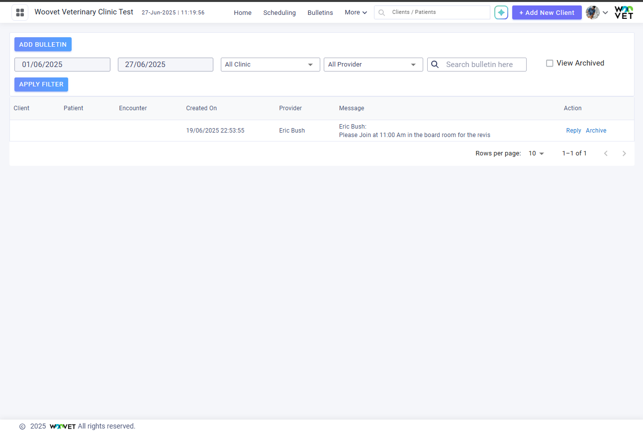Internal Chat & Bulletin Board